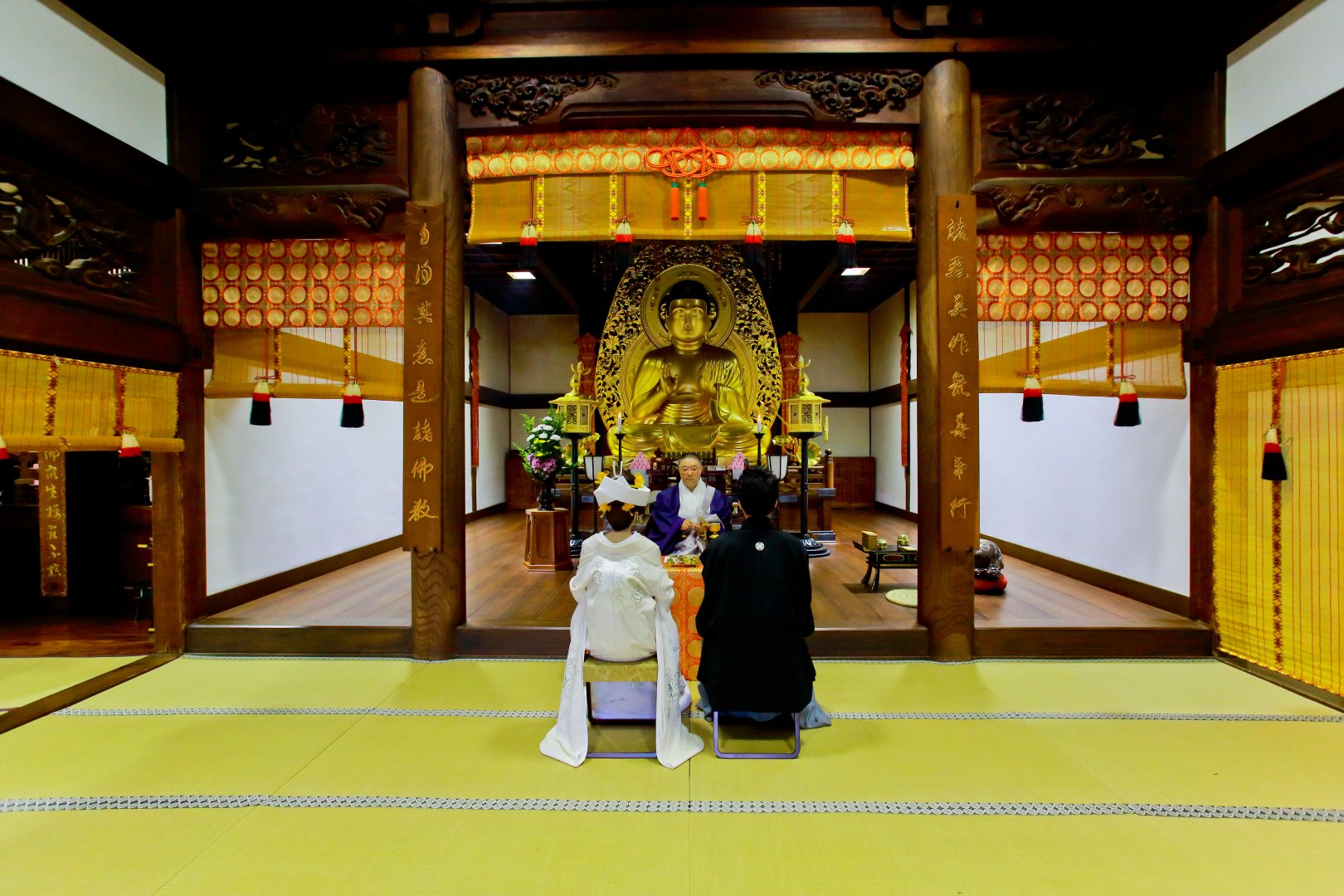 中尊寺_和装結婚式の様子