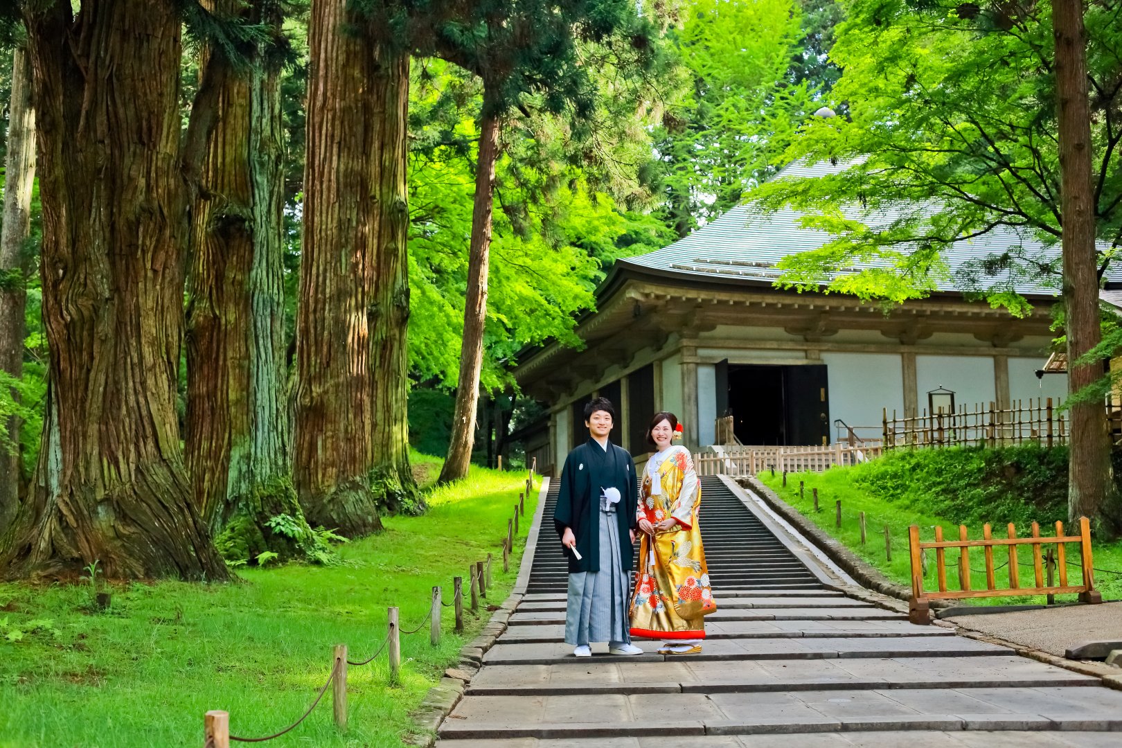 中尊寺_和装結婚式の様子１