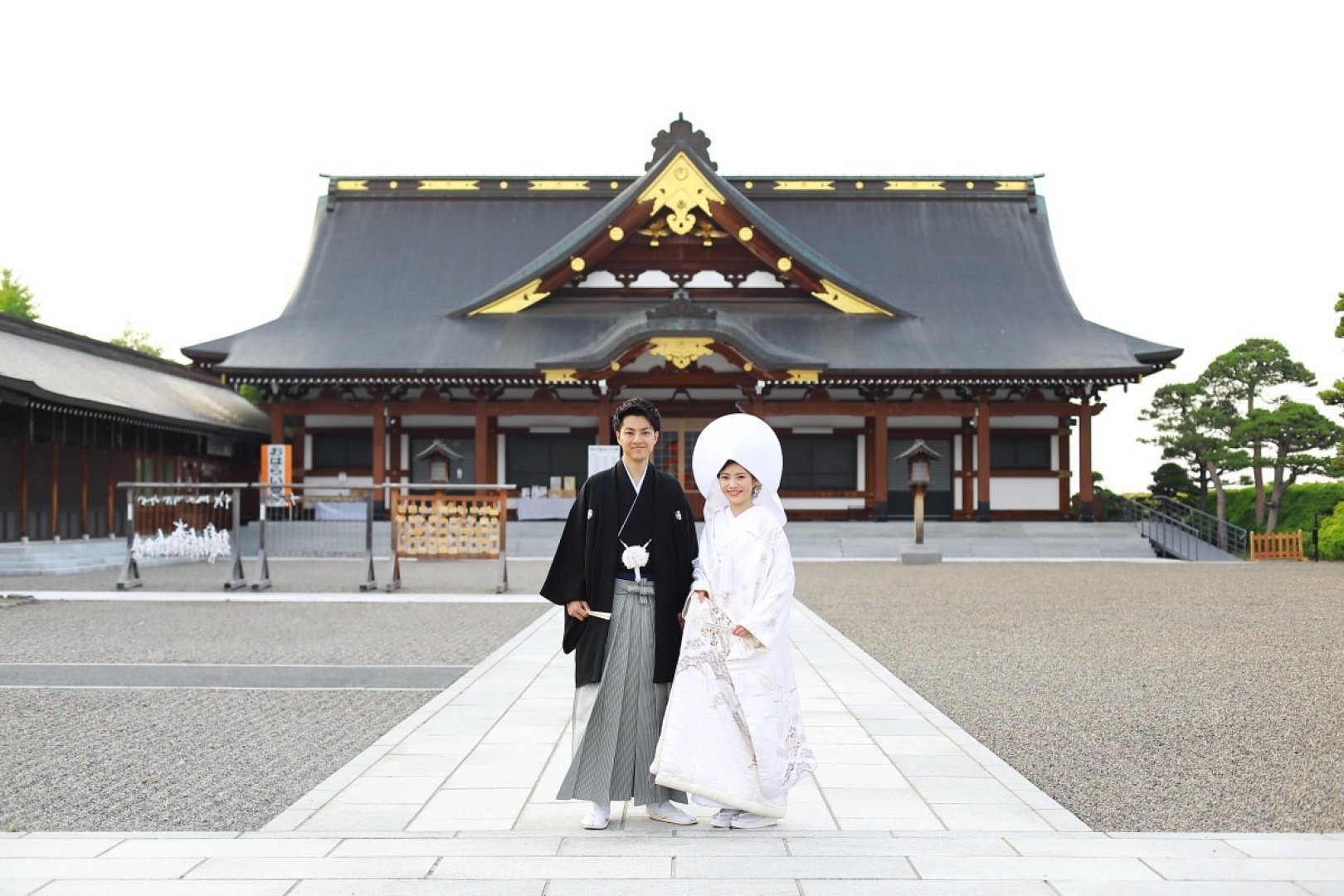 山形県護国神社全景・和装結婚式