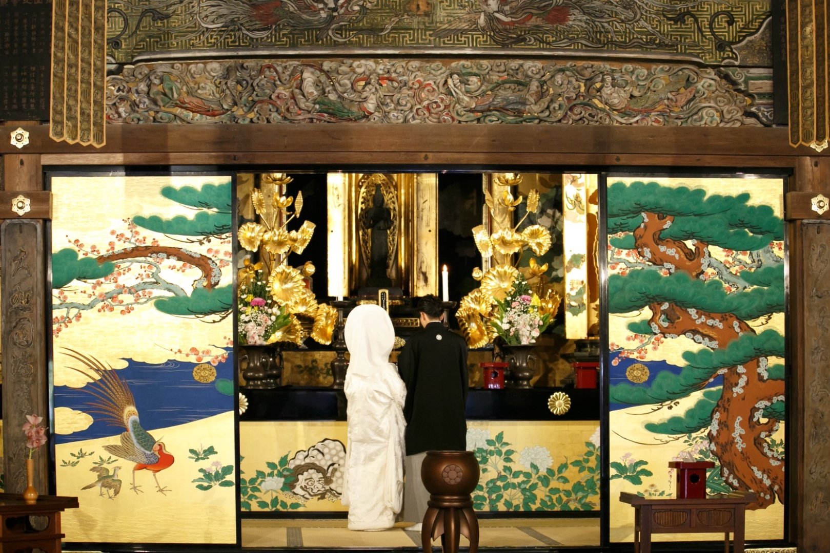瑞巌寺和装結婚式の様子