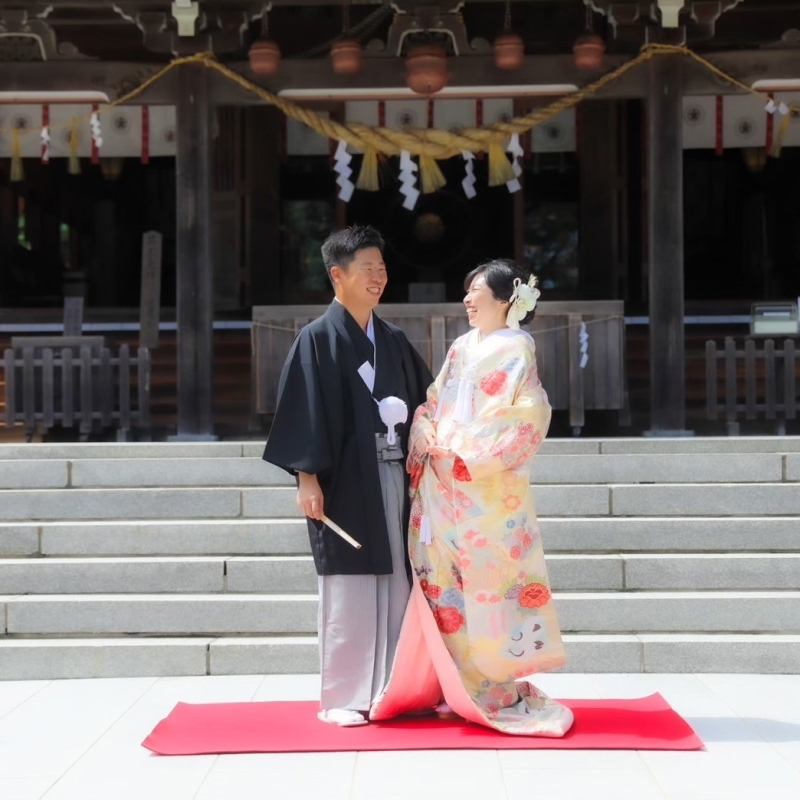 金蛇水神社新郎新婦